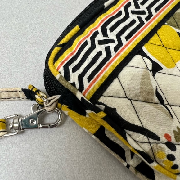 Vera Bradley Dogwood black yellow wristlet clutch - Picture 3 of 9